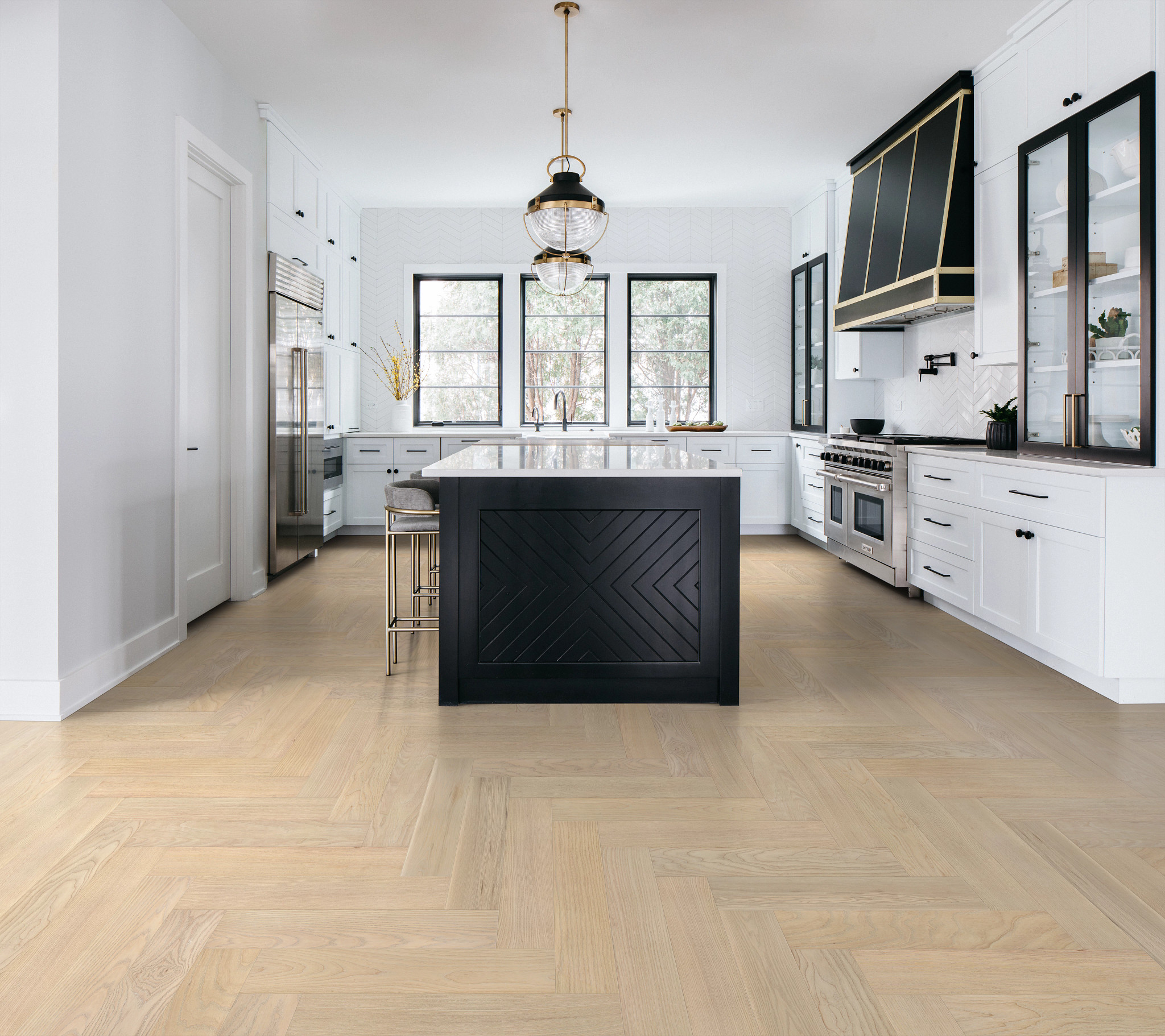 EUROPEAN ASH HERRINGBONE METRO ROOM in room