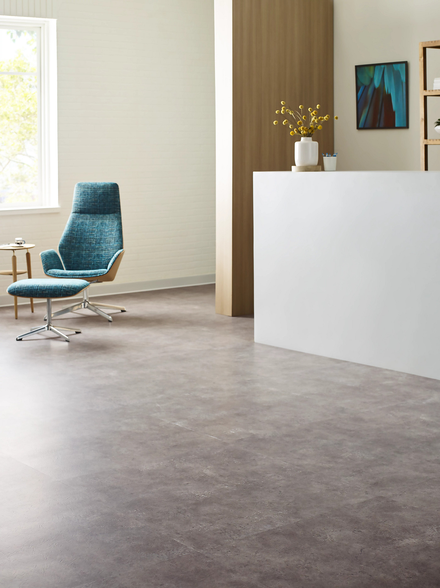 Plateau flooring, shown in a room