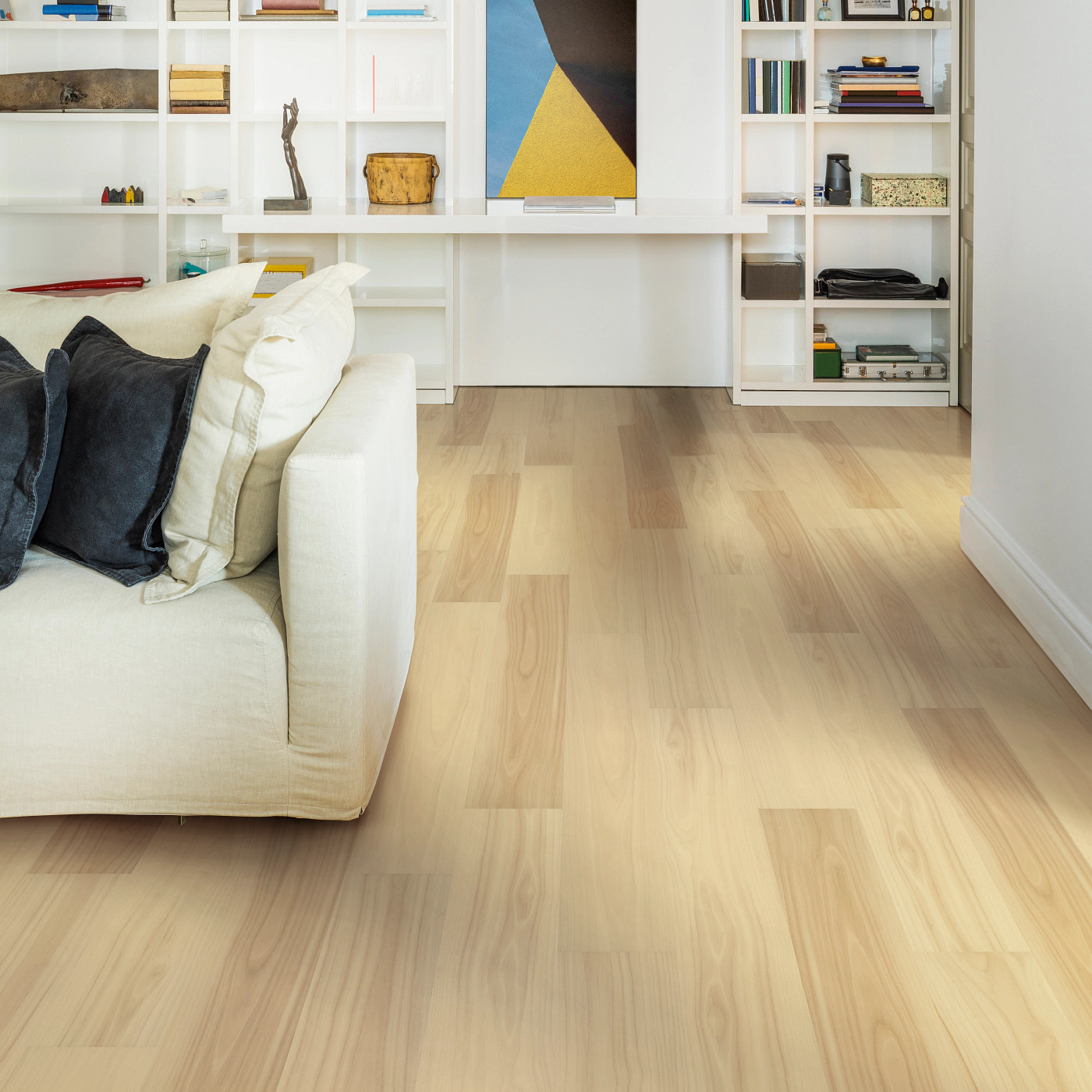 Marzipan flooring, shown in a room