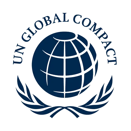 UN Global Compact emblem design UN Global Compact logo with globe and laurel design