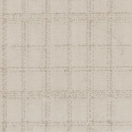 Beige Patterned Carpet - Durable and Easy to Maintain Flooring for Everyday Comfort Beige patterned carpet swatch with a subtle grid design
