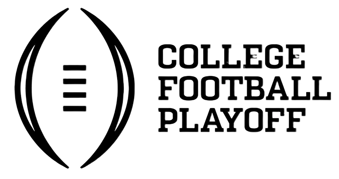 College Football Playoff logo featuring a stylized football shape and bold text.