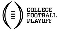 College Football Playoff logo featuring a stylized football shape and bold text.