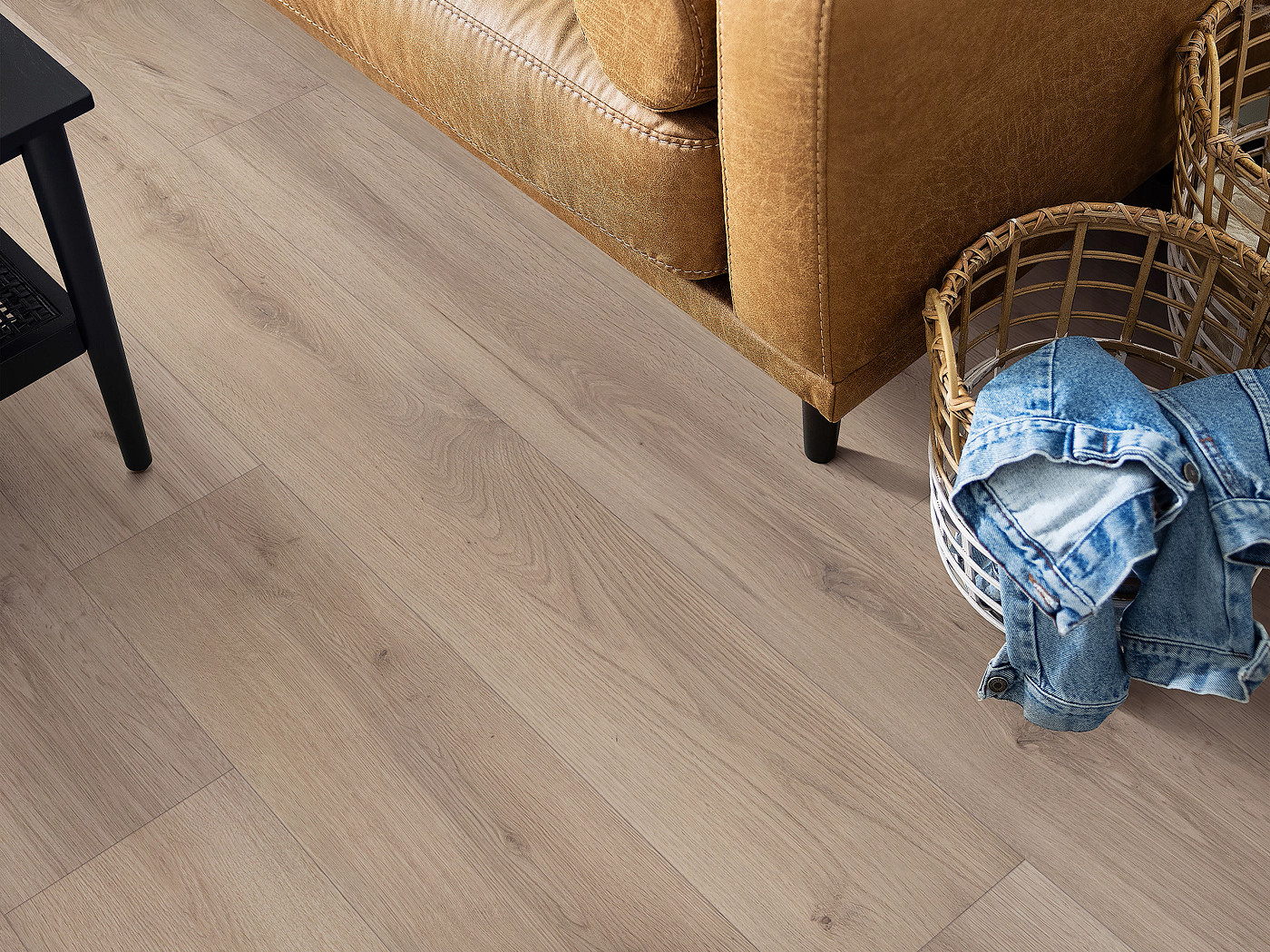 Mineral Grey flooring, shown in a room