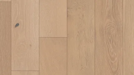 Light Oak Hardwood Flooring in Stylish Modern Kitchen Modern kitchen with light oak hardwood flooring