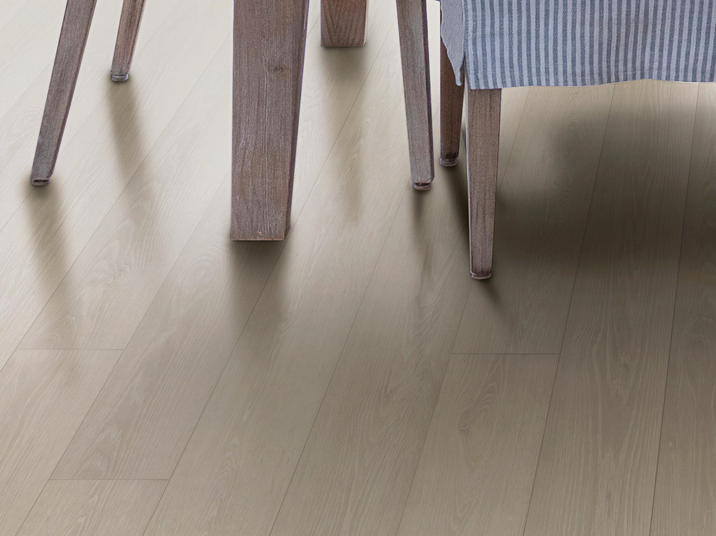 Feather Grey flooring, shown in a room