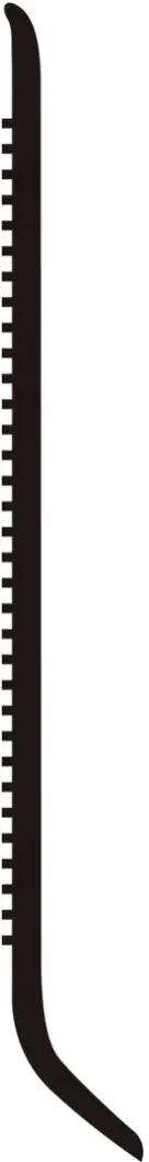 Black silhouette of a hockey stick blade