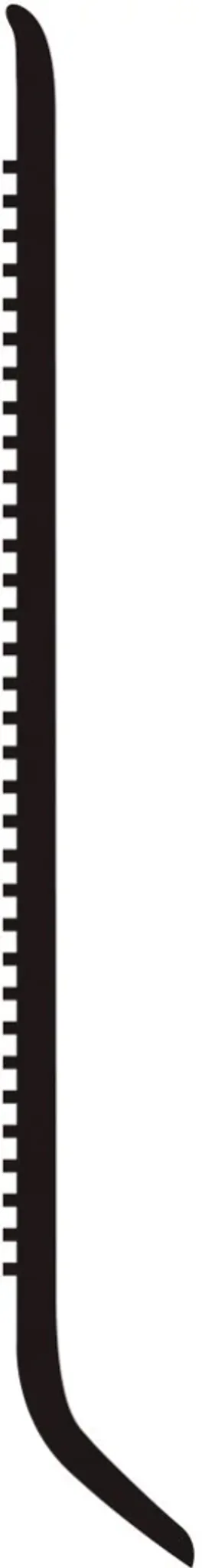 Sleek hockey stick blade design for precision play Black silhouette of a hockey stick blade