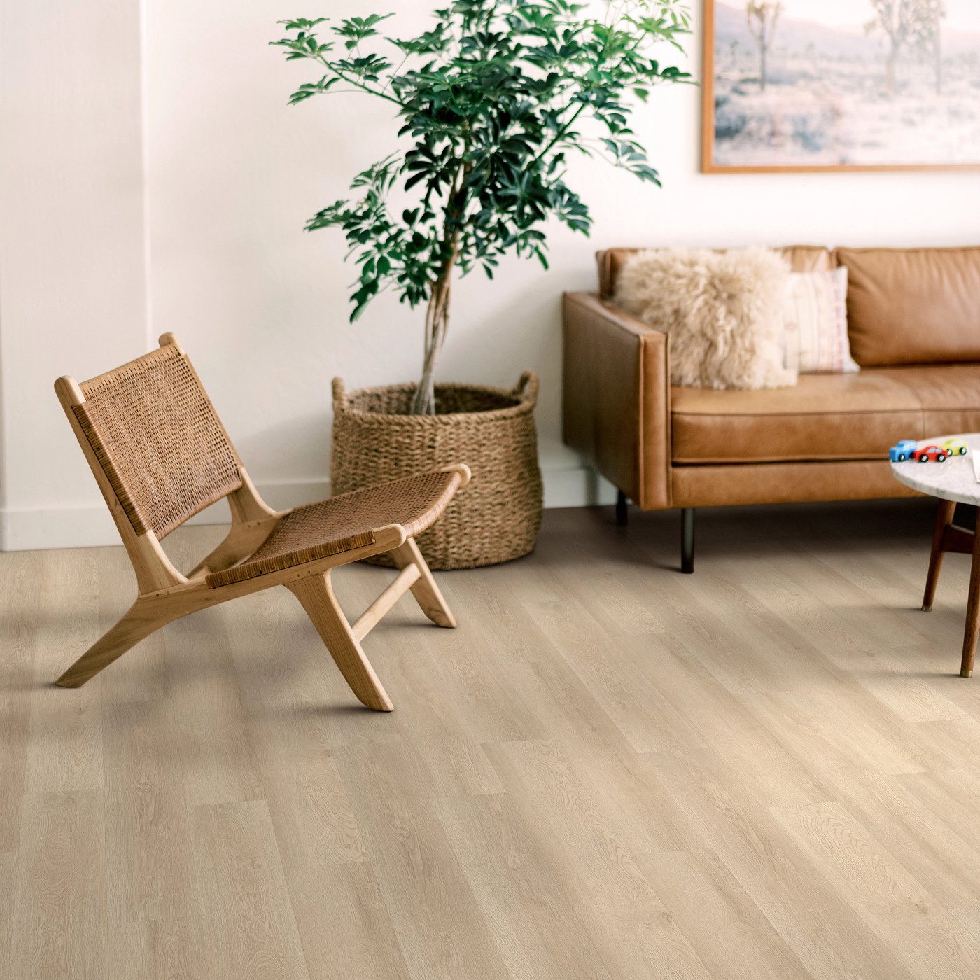 Barley Field flooring, shown in a room