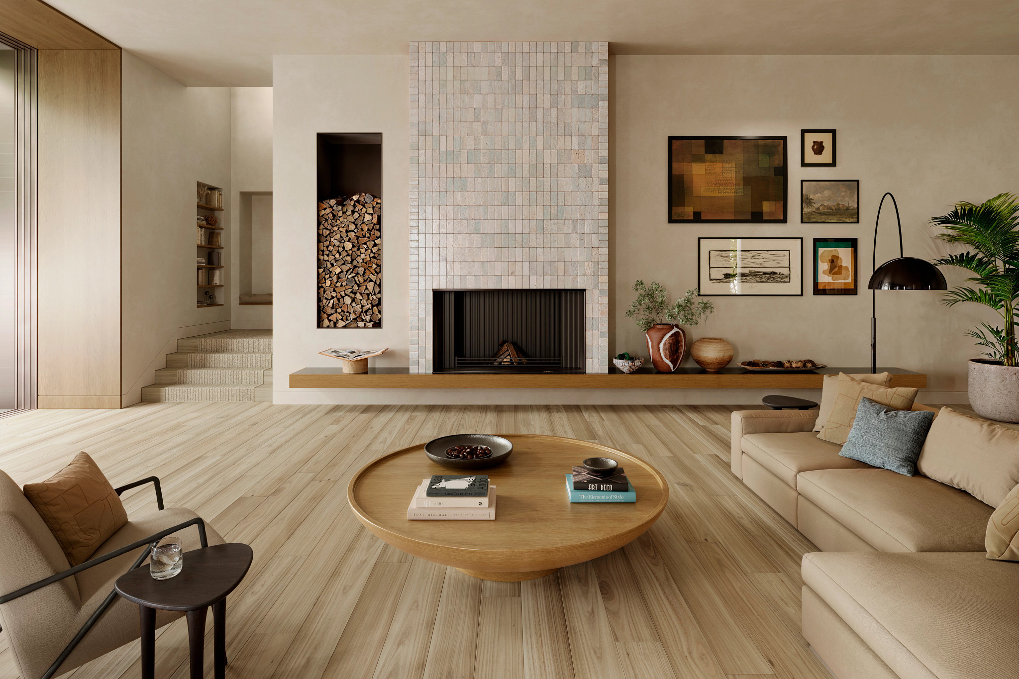 Valencia Walnut ALABASTER ROOM in room