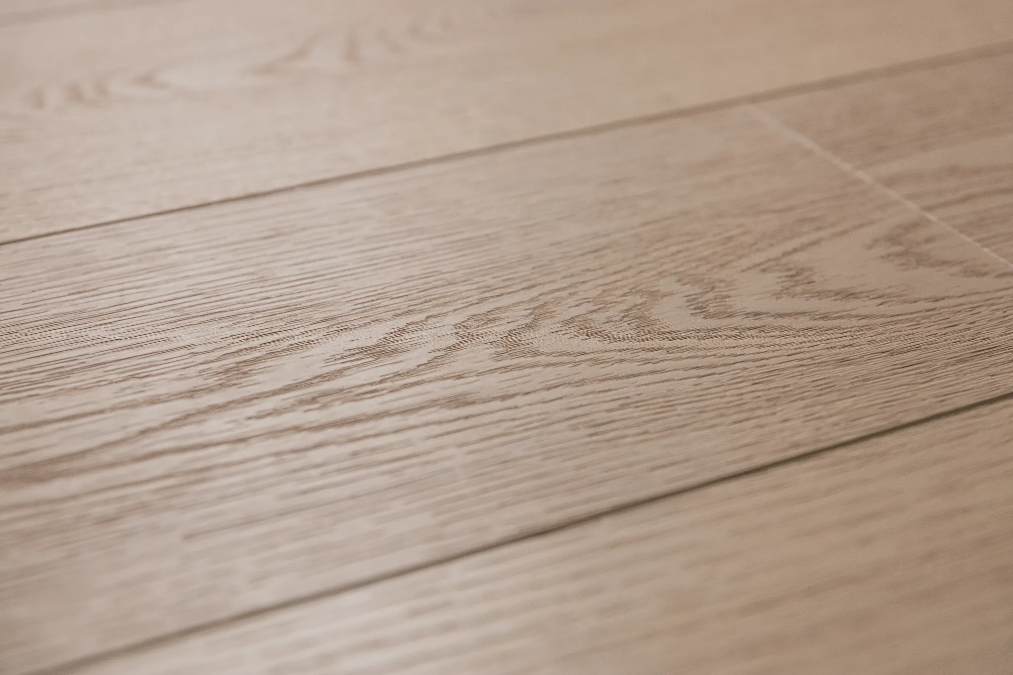 Close-up of wood look luxury vinyl plank flooring