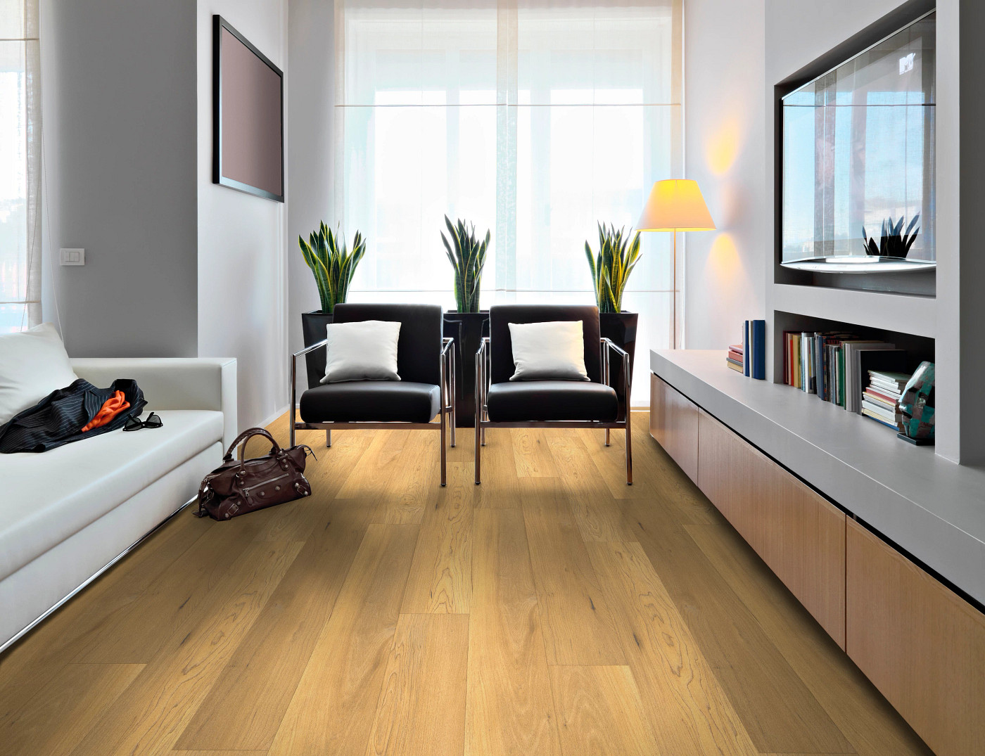 Essex Maple flooring, shown in a room