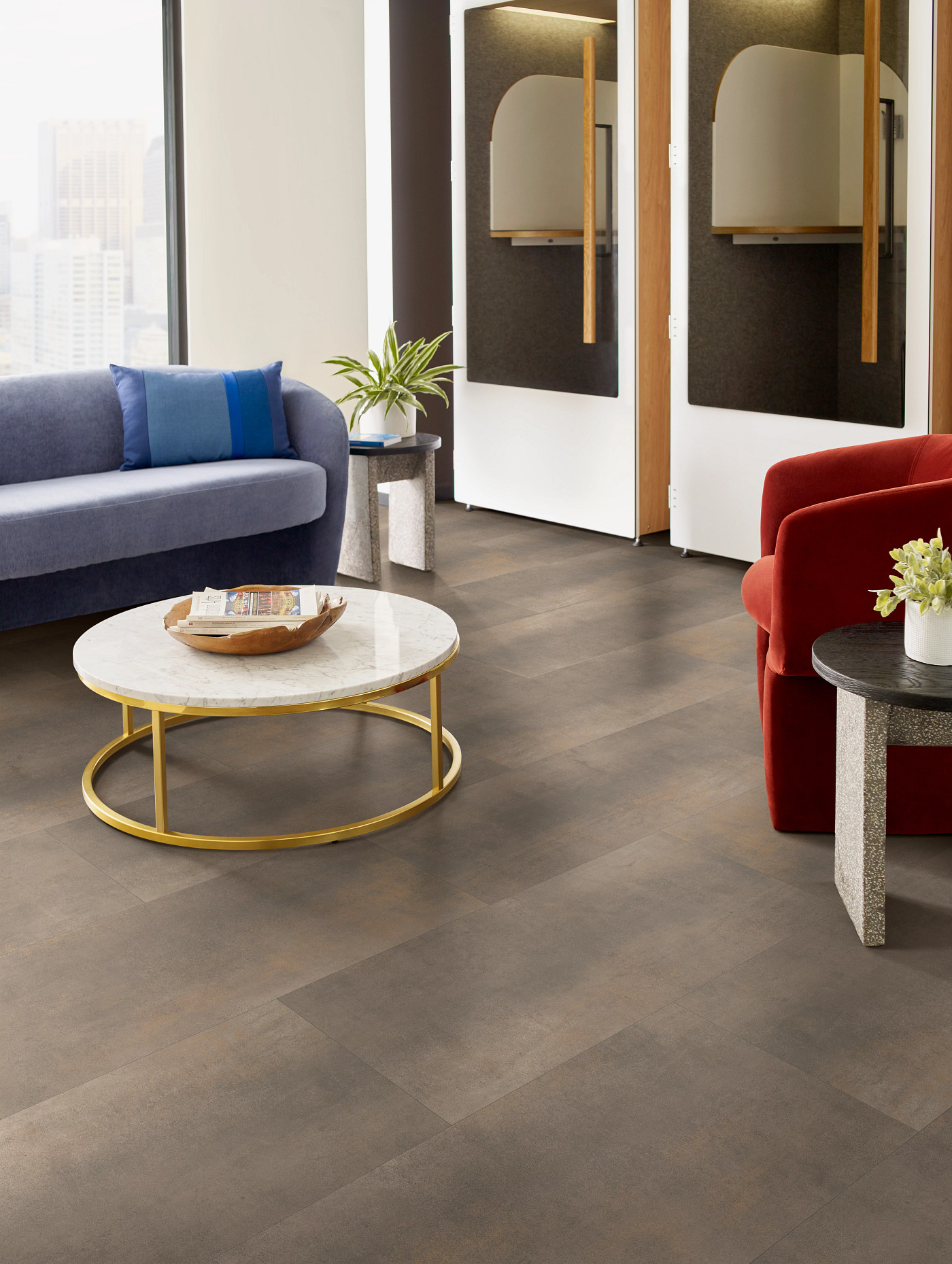 Foil flooring, shown in a room