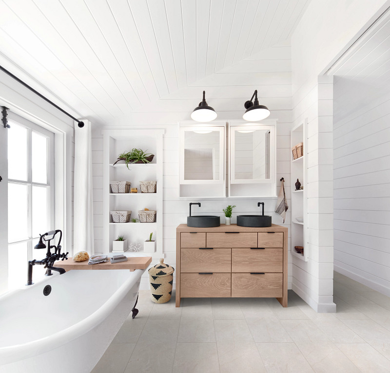 Serena Limestone flooring in a room