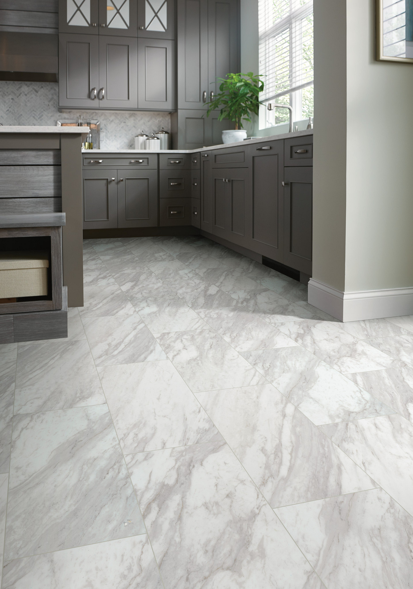 Oyster flooring, shown in a room