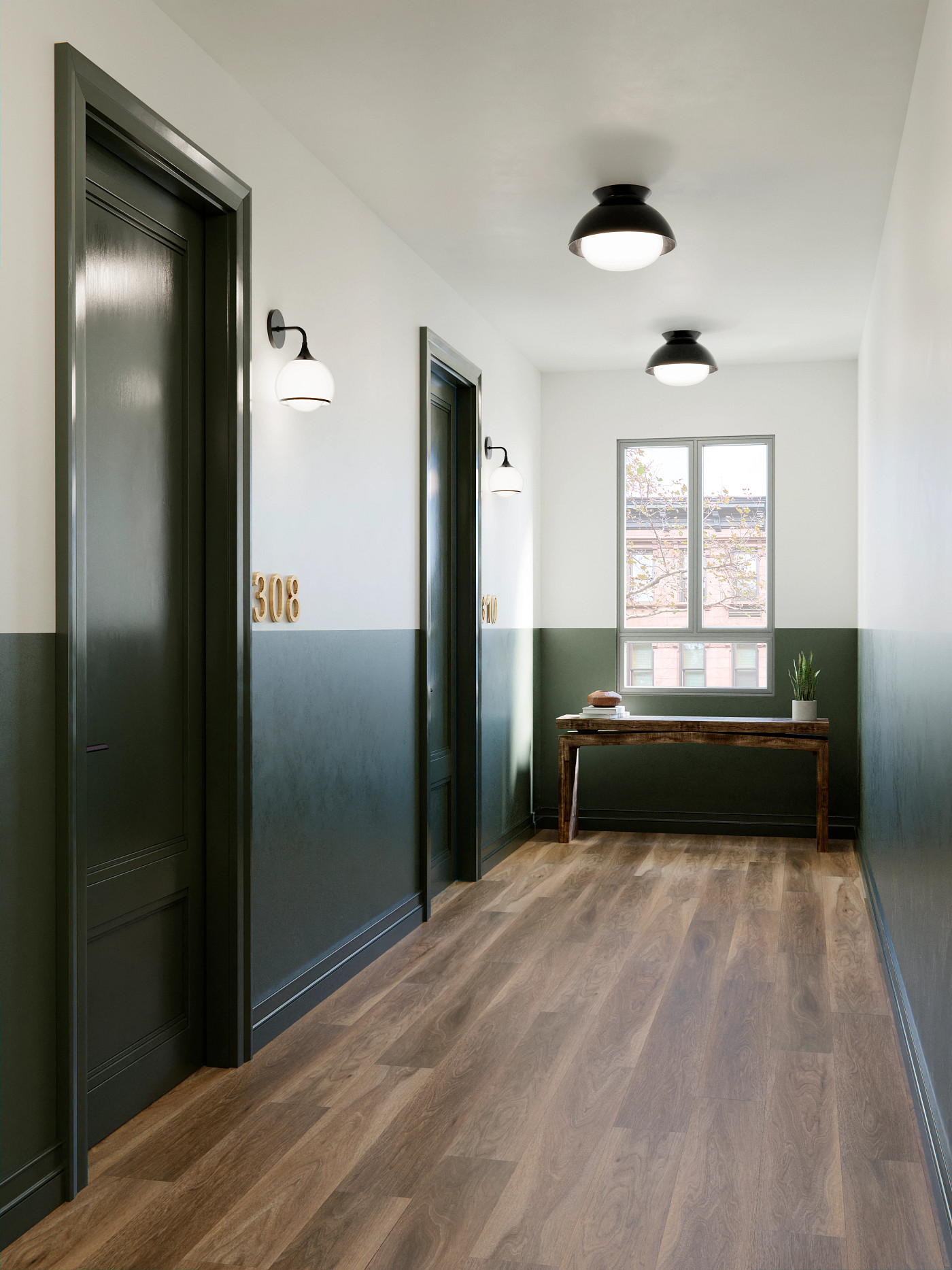 Cocoa flooring, shown in a room