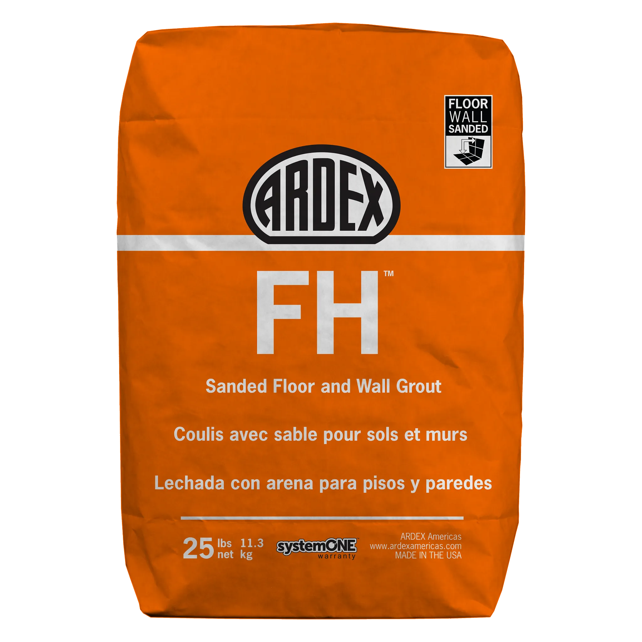 ARDEX FH sanded floor and wall grout packaging