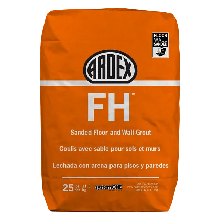 ARDEX FH grout for floors and walls ARDEX FH sanded floor and wall grout packaging