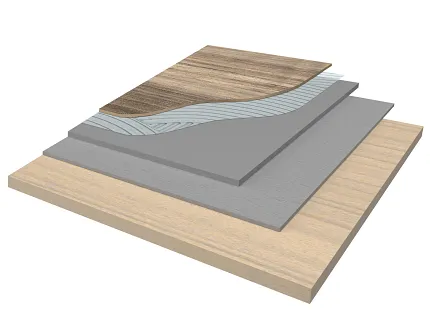Durable multi-layer flooring design for enhanced stability Layered construction of hard surface flooring