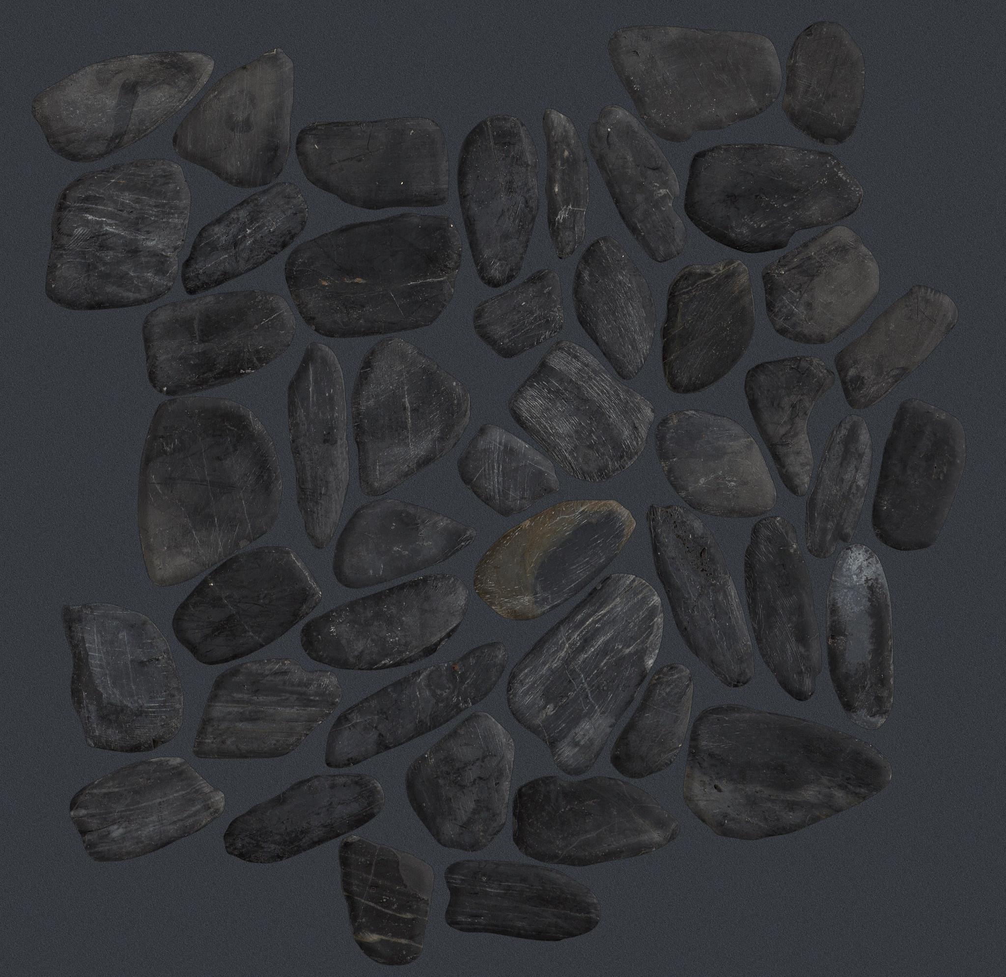 PEBBLE SLICED MOSAIC TAHITIAN BLACK MAIN