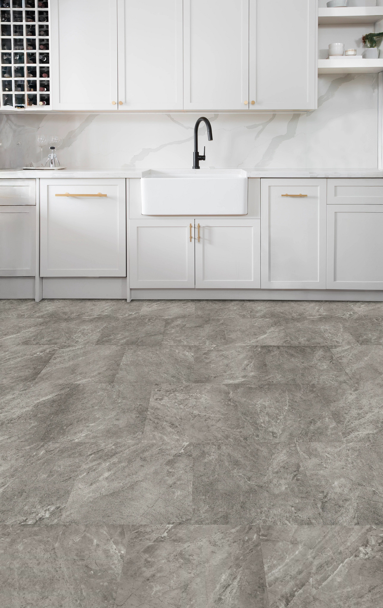 Iron flooring, shown in a room