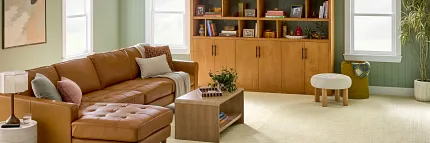Comfortable carpet flooring for everyday home comfort Cozy living room with soft surface carpet flooring