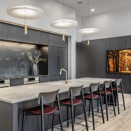 Stylish Rigid Core flooring for contemporary kitchens Modern kitchen with Rigid Core flooring