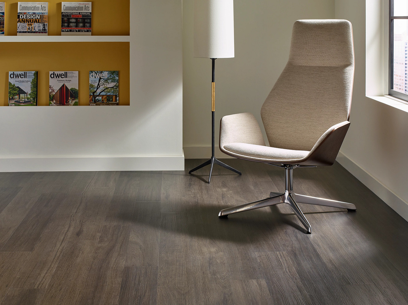 Iron Mountain flooring, shown in a room