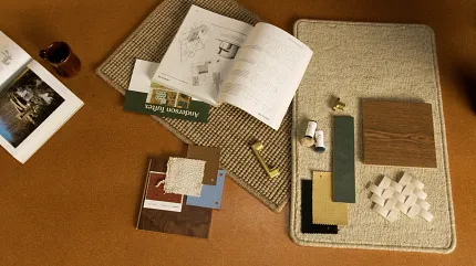High-Quality Beige and Brown Carpet Textures Close-up view of textured beige and brown carpet swatches with geometric and linear patterns