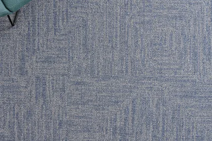 Stylish 24x24 inch blue carpet tile for modern interiors Blue carpet tile with chair and notebook