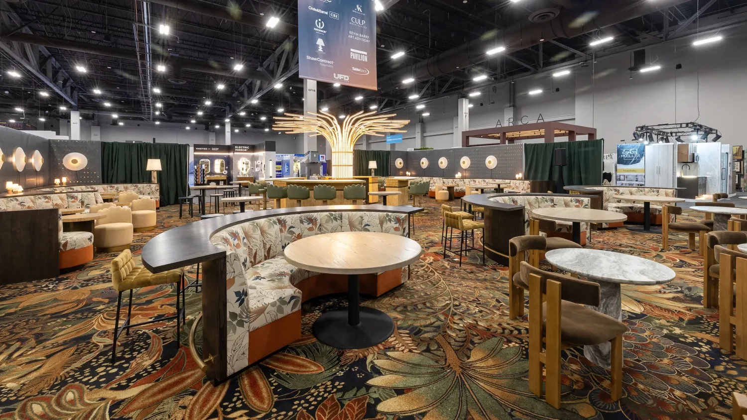 Booth at a flooring tradeshow