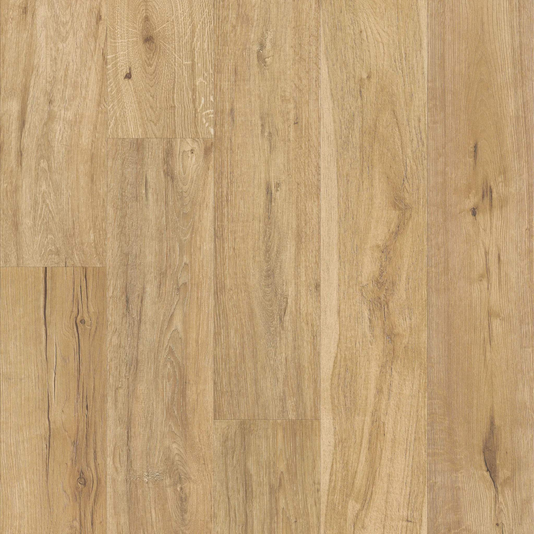 Light oak laminate flooring with natural wood grain texture