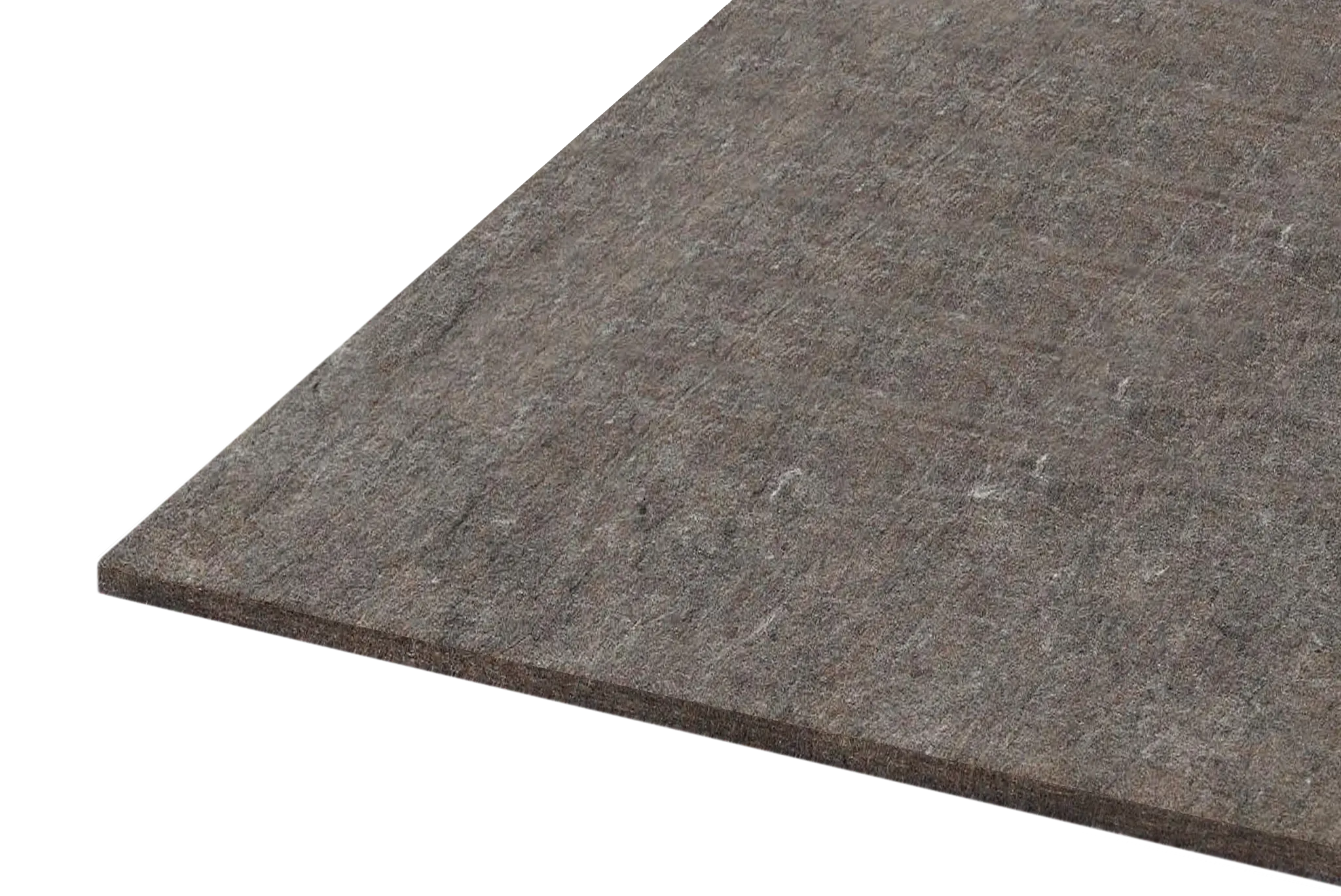 Dark gray ceramic tile flooring swatch showcasing a textured surface for durability and easy maintenance