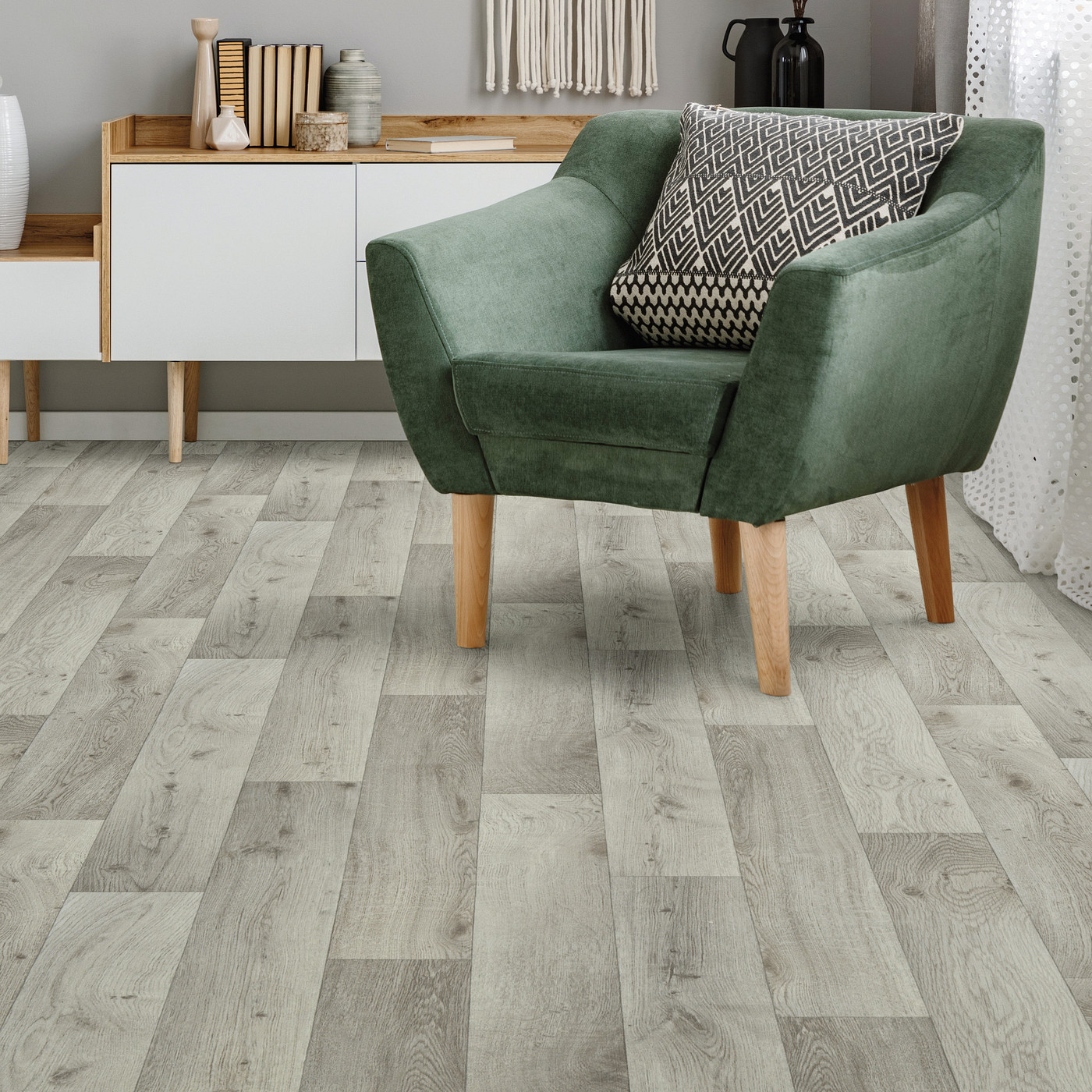 Newport flooring, shown in a room