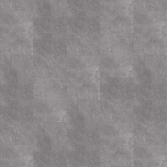 A gray vinyl floor with a rectangular tile stone look