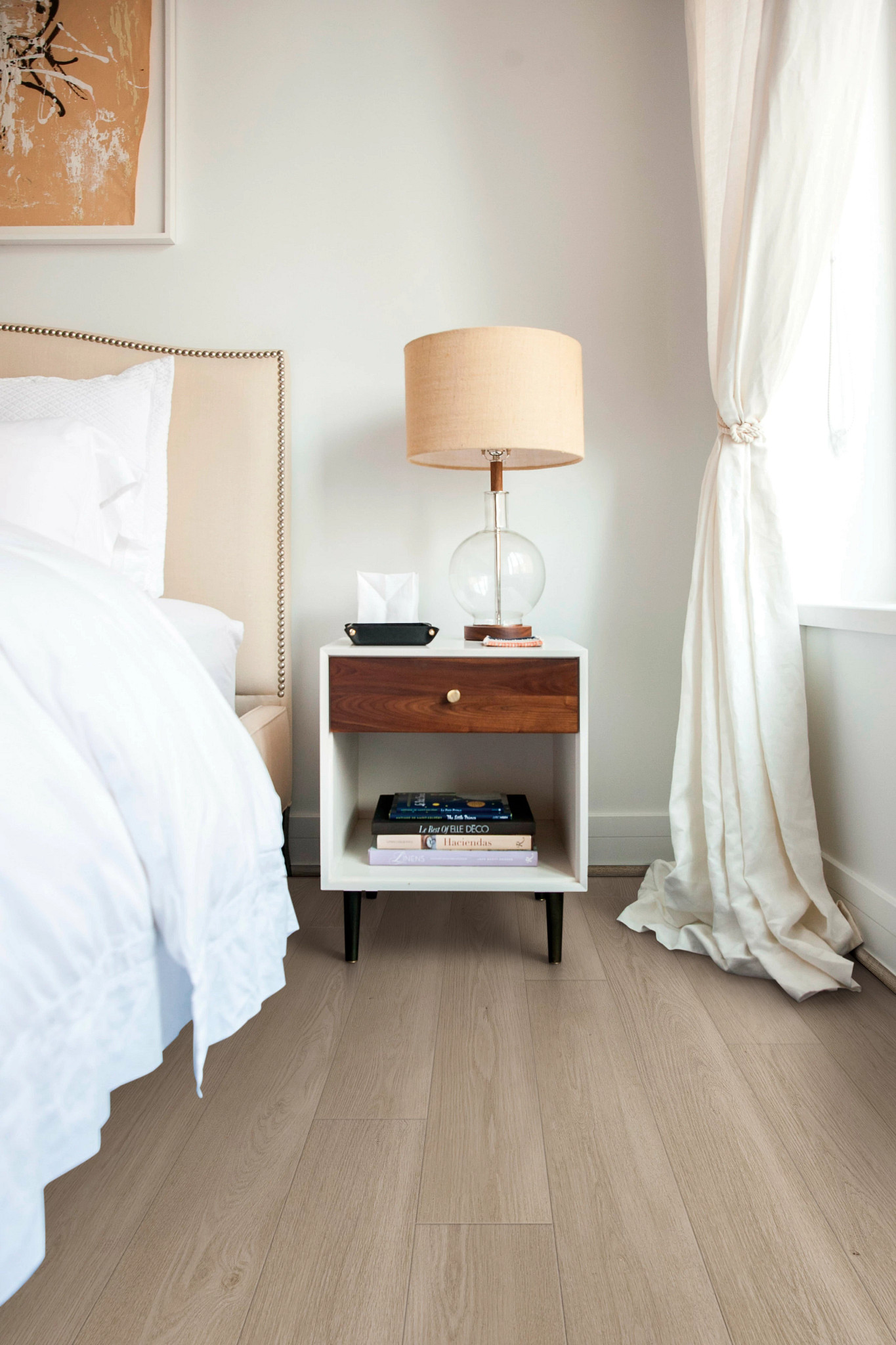 Balanced Oak flooring, shown in a room