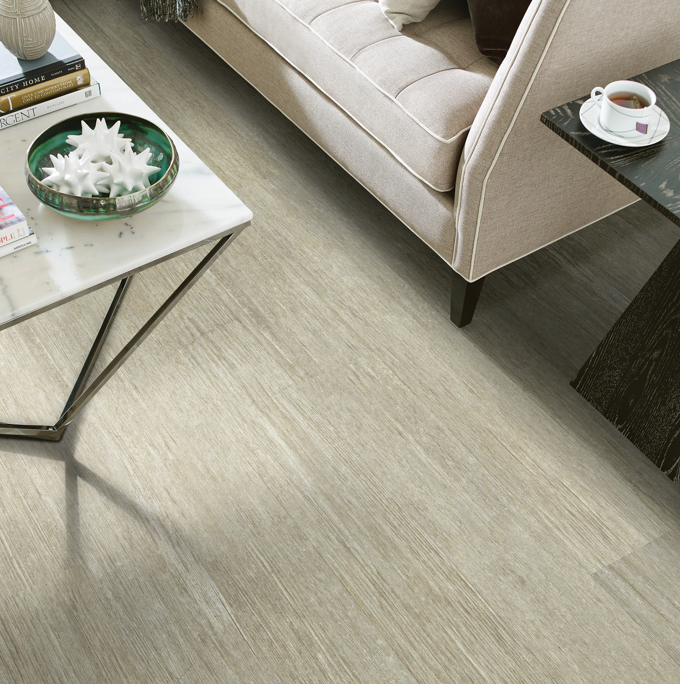 Grain flooring, shown in a room