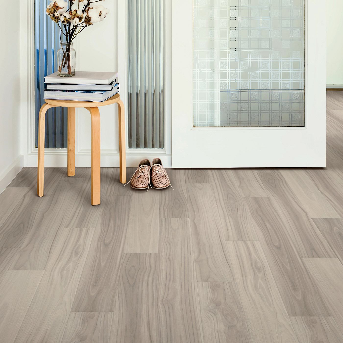 Smoke flooring, shown in a room