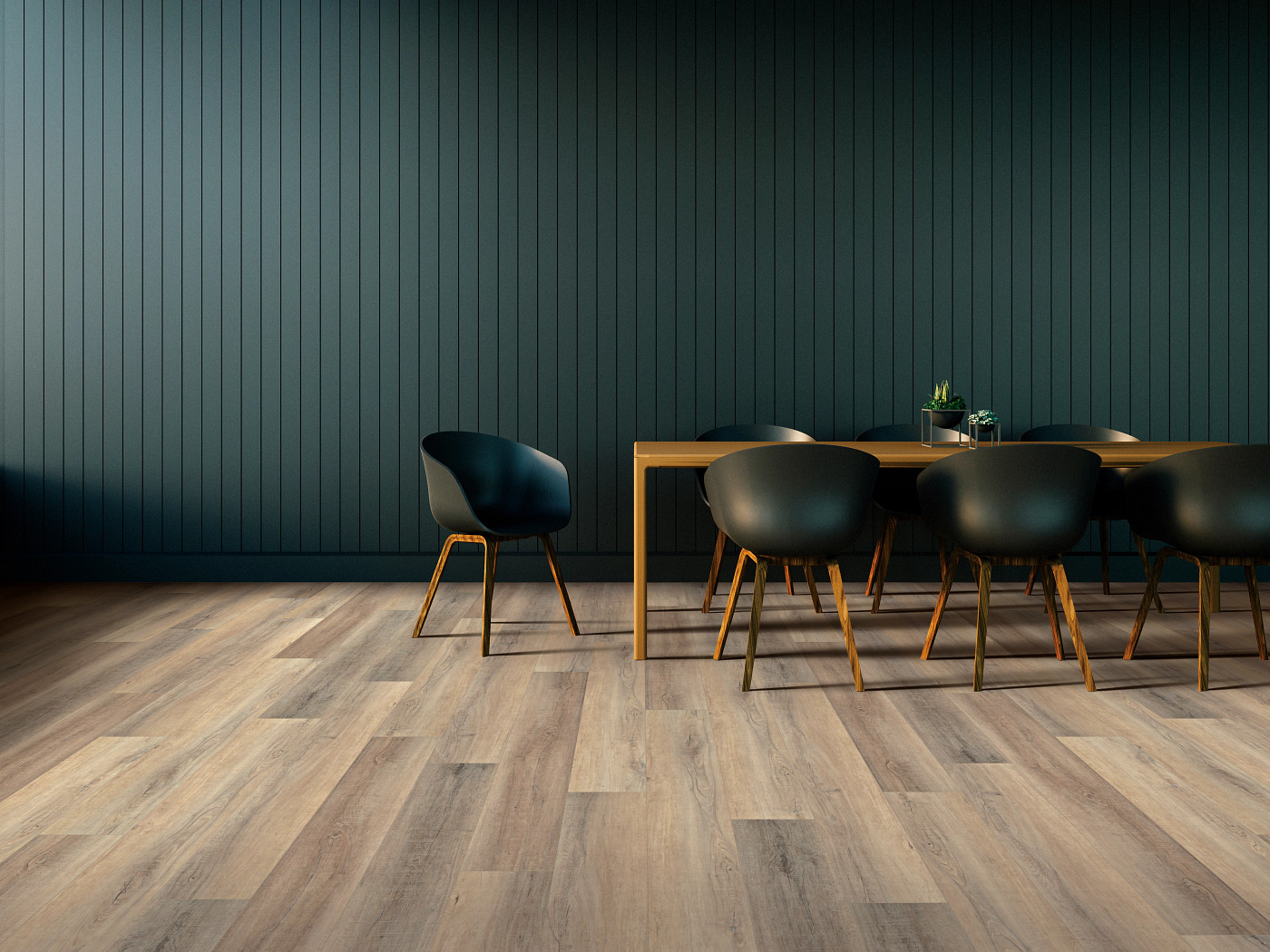 Bastion Elm flooring, shown in a room