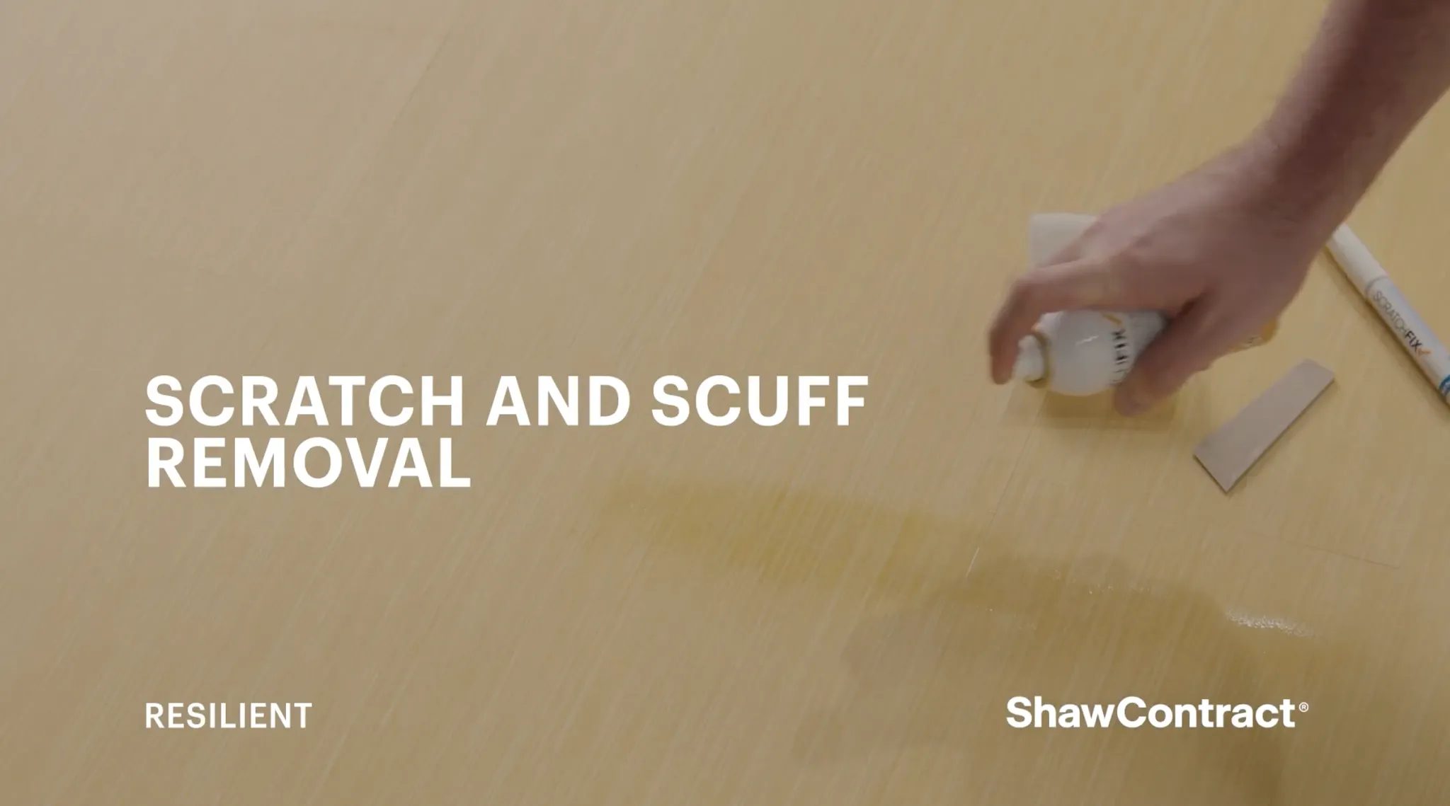 Scratch and scuff removal on resilient flooring
