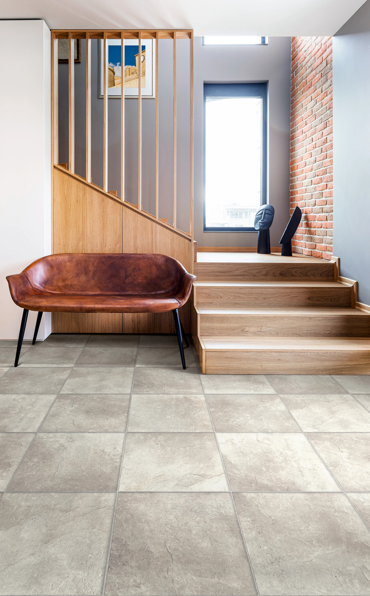 Foundation flooring, shown in a room