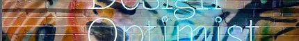 Vibrant graffiti art with neon lighting Colorful graffiti wall with neon sign reading "Design Optimist