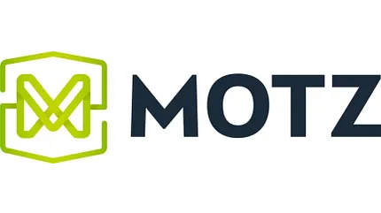 Motz Logo - Artificial Turf Brand Motz company logo featuring a stylized green "M" and black text