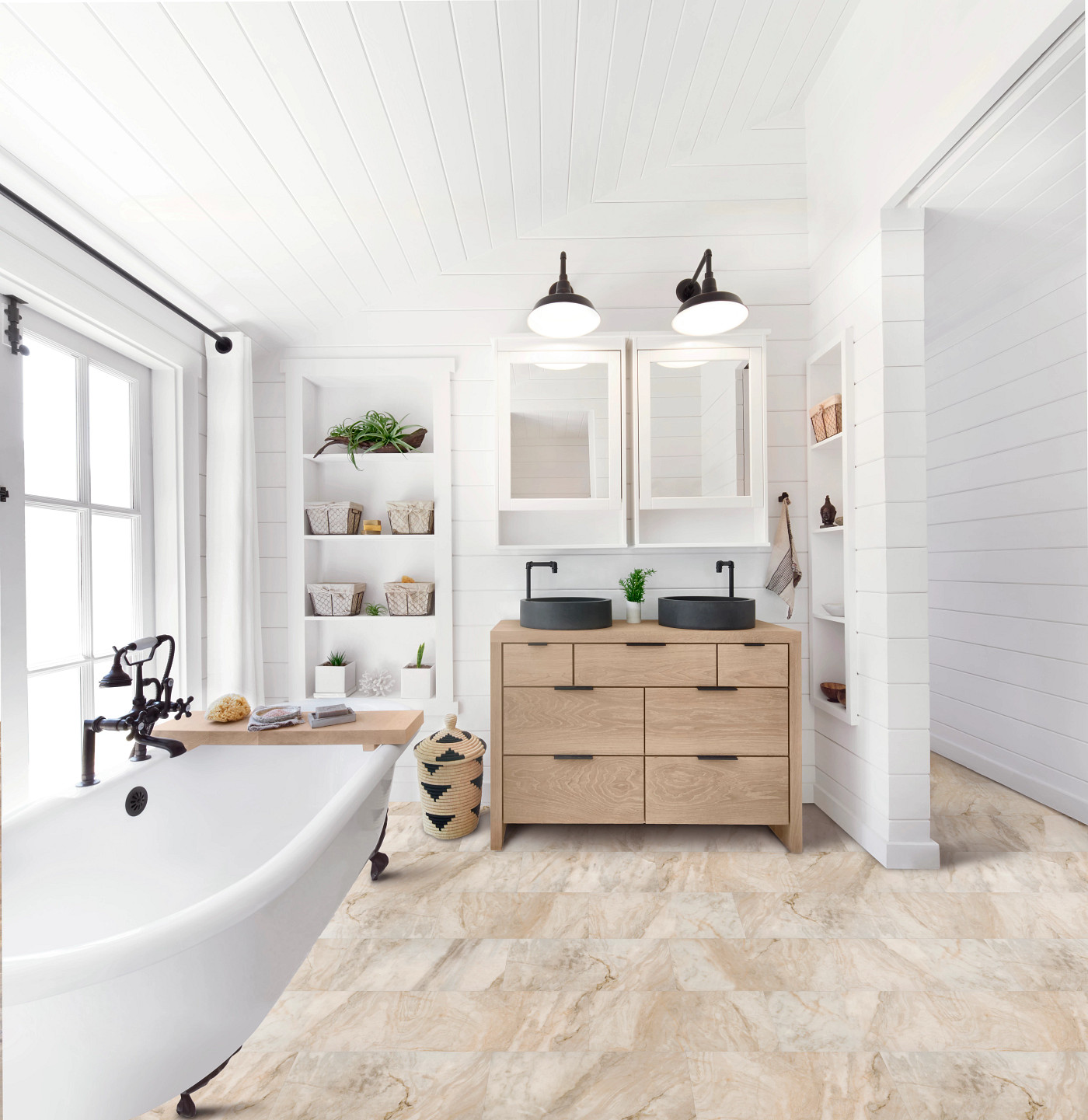 Canyon flooring, shown in a room