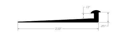 Flooring Transition Strip - 2.00x0.25 inch Flooring transition strip with dimensions 2.00x0.25 inch