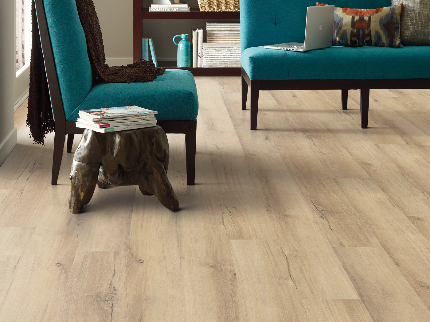 Marina flooring, shown in a room