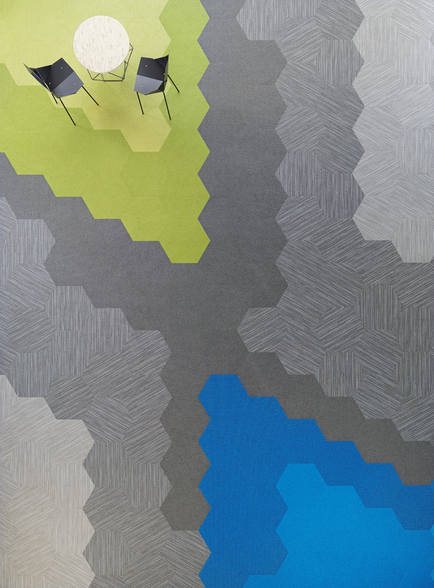 Plane Hexagon Tile 5T054 Carpet Tile Commercial Flooring