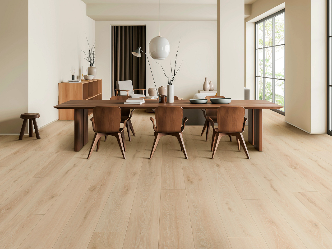 Butterscotch Oak flooring, shown in a room
