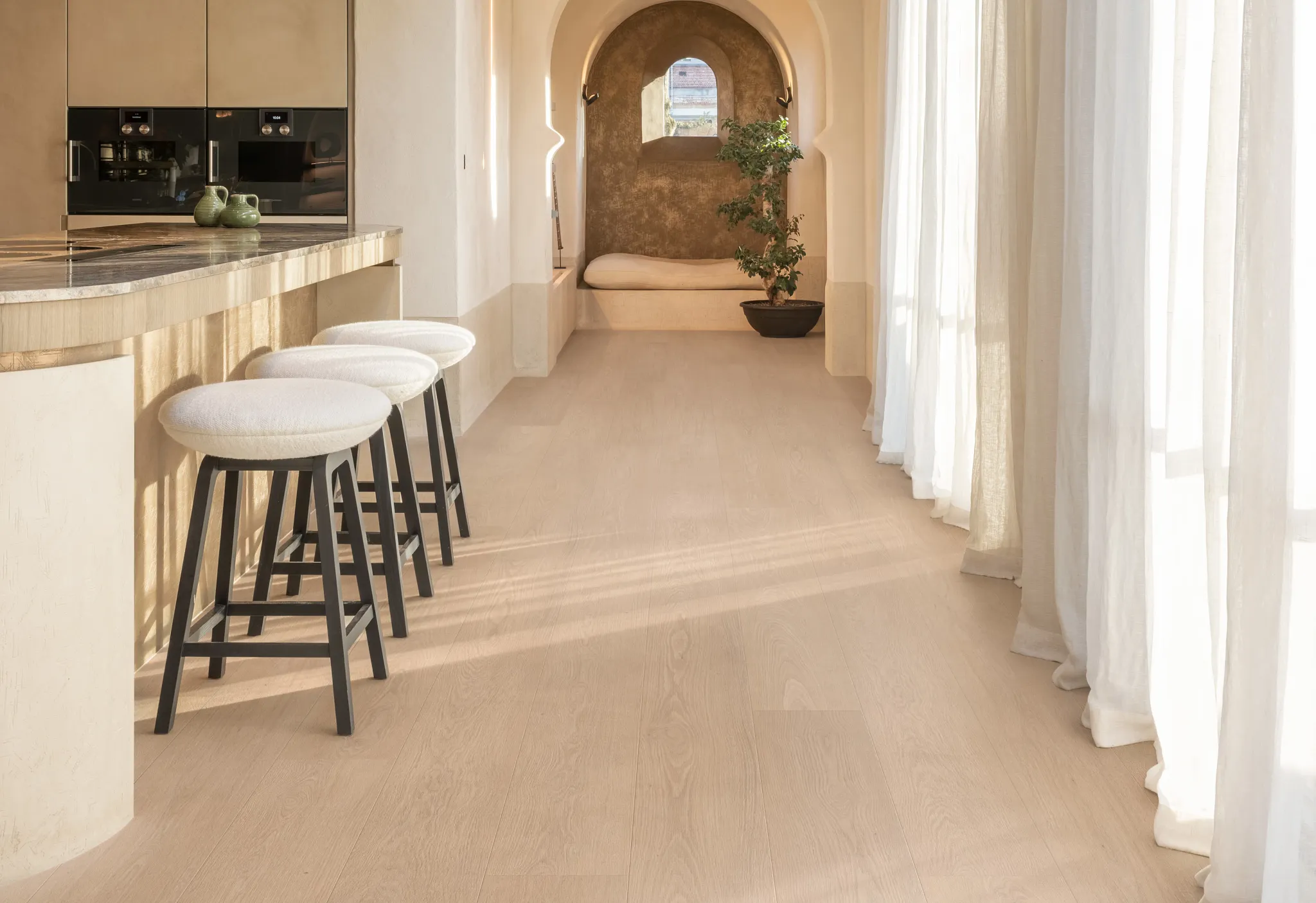 Modern kitchen with Sound Core® flooring