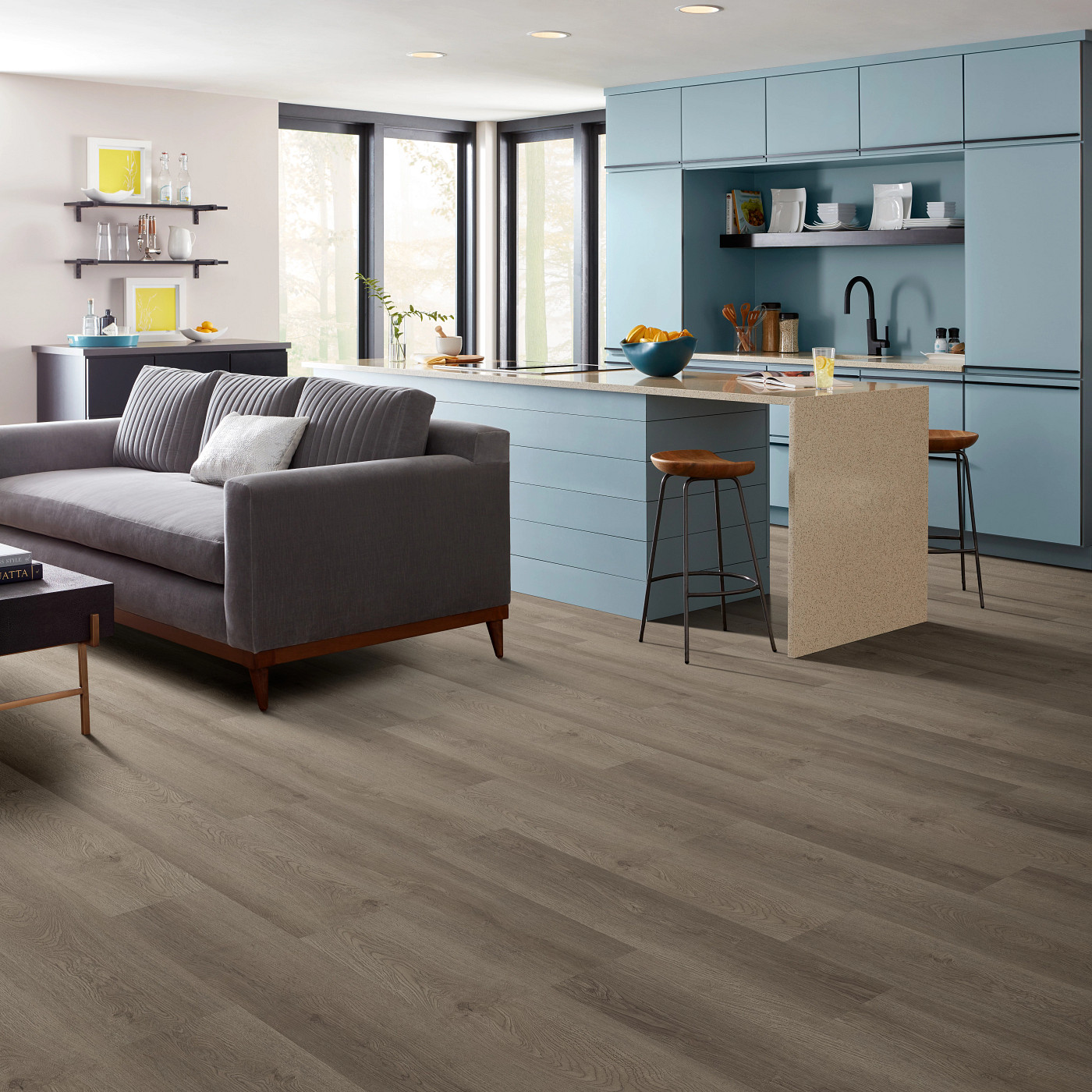 Blue Ridge flooring, shown in a room